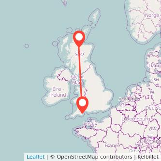 Inverness Paignton train map