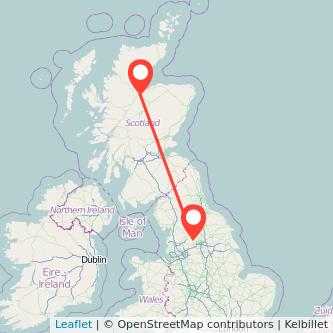 Inverness Keighley train map