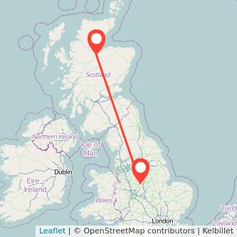 Inverness Derby train map