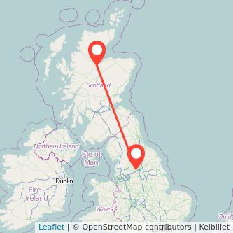 Inverness Bradford train map