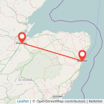 Inverness Aberdeen bus map