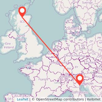 Inverness Venice flight map