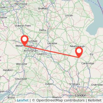 Huntingdon Wolverhampton train map