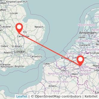 Huntingdon Brussels train map