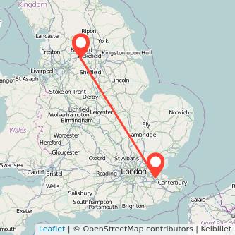 Huddersfield Gillingham bus map