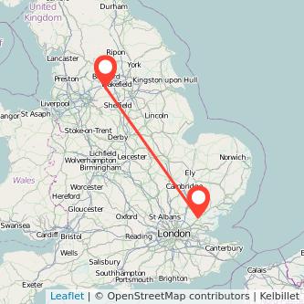 Huddersfield Chelmsford bus map