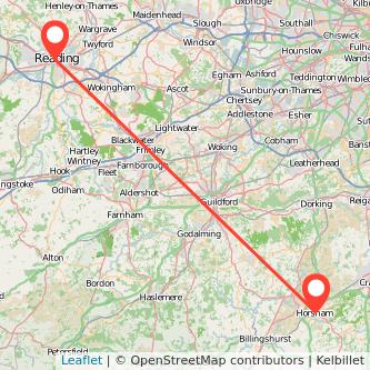 Horsham Reading bus map