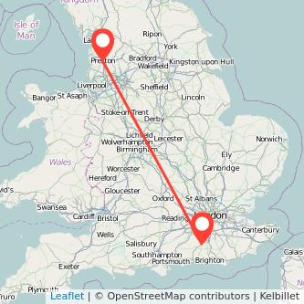 Horsham Preston train map