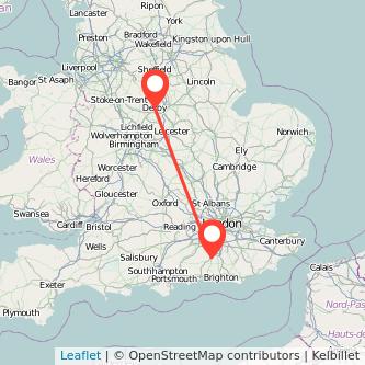 Horsham Derby bus map