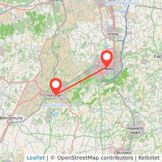 Horsham Crawley train map