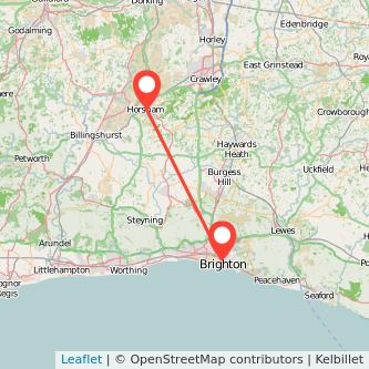 Horsham Brighton bus map