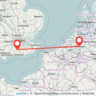 Horsham Antwerp train map
