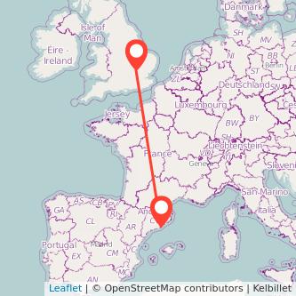 Hitchin Barcelona bus map