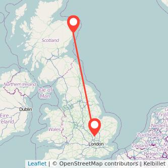 Hitchin Aberdeen bus map