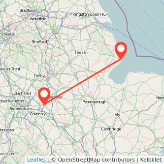 Hinckley Skegness bus map