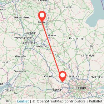 High Wycombe Derby bus map