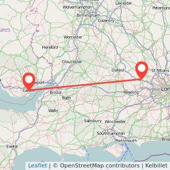 High Wycombe Cardiff bus map