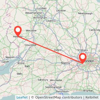 Hereford Twickenham bus map