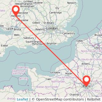 Hereford Paris bus map