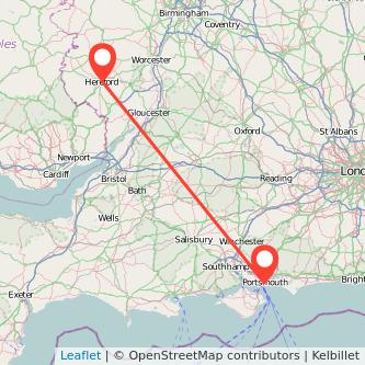 Hereford Portsmouth bus map