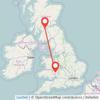 Hereford Glasgow train map