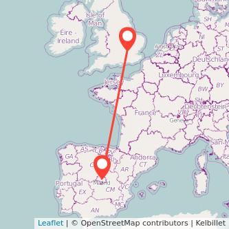 Hemel Hempstead Madrid train map