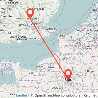 Hemel Hempstead Paris train map