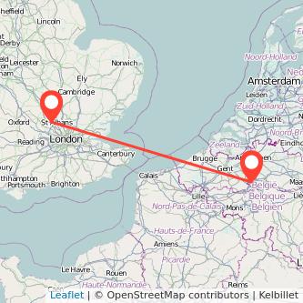 Hemel Hempstead Brussels train map