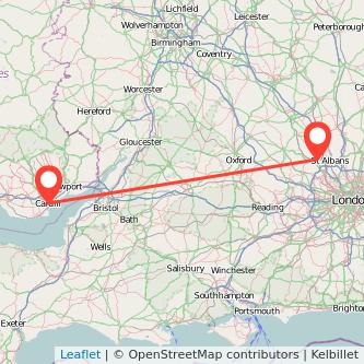 Hemel Hempstead Cardiff train map