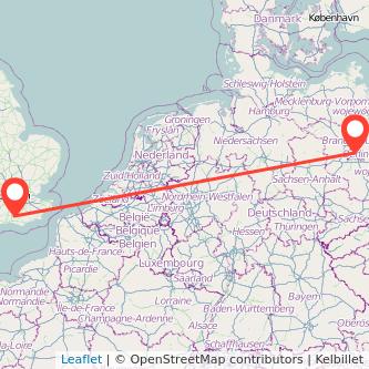 Haywards Heath Berlin train map