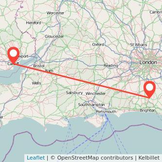 Haywards Heath Cardiff bus map