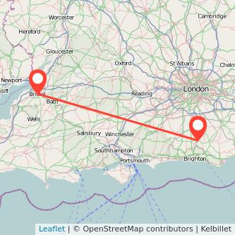 Haywards Heath Bristol train map