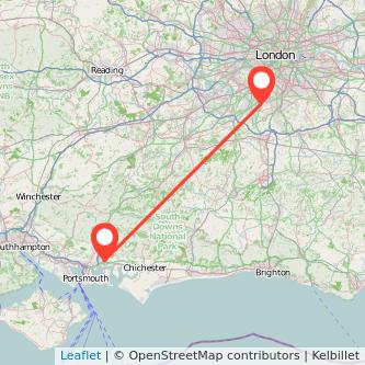 Havant Sutton train map