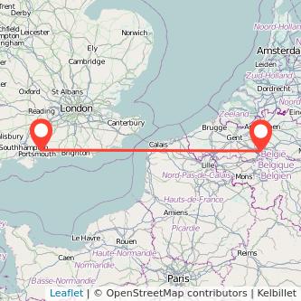 Havant Brussels train map