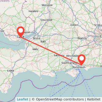 Havant Cardiff train map