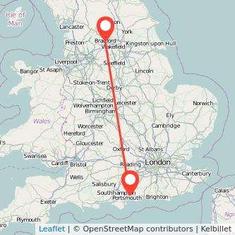 Havant Bradford train map