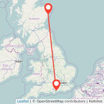 Havant Aberdeen train map