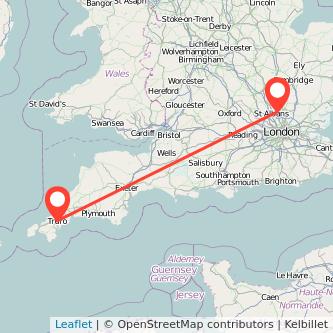 Hatfield Truro train map