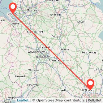 Hatfield Liverpool bus map