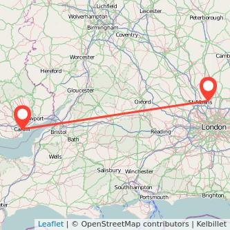 Hatfield Cardiff bus map