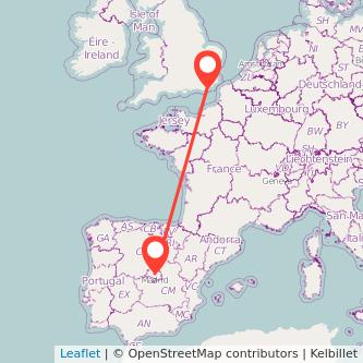 Hastings Madrid train map