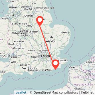 Hastings Grantham bus map
