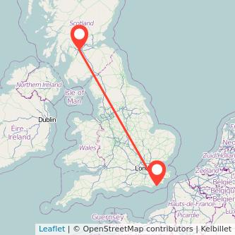 Hastings Glasgow train map