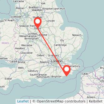 Hastings Derby train map