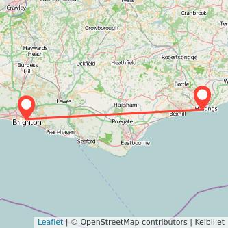 Hastings Brighton bus map