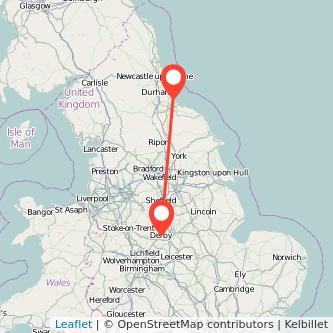 Hartlepool Derby bus map