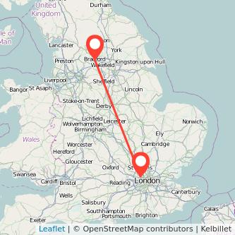 Harrow Bradford bus map