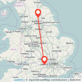 Harrogate Reading bus map