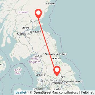 Harrogate Dundee train map