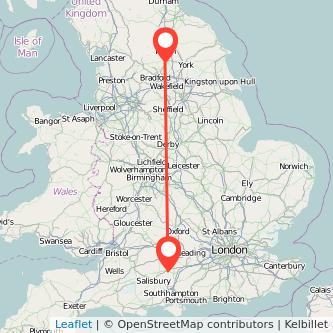 Harrogate Andover train map